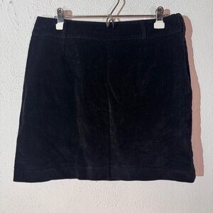 Liz Claiborne // black corduroy mini skirt size 16 dc1
